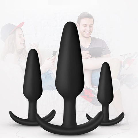 small silicone anal plug sets butt plugs anal dildo sex toys for men/woman beginner erotic intimate adult sex plug anus trainner