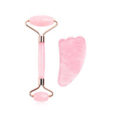 Natural Rose Quartz Roller Facial Jade Roller Stone Gua sha Scraper Face Lifting Massage Skin Eye Body Massager Beauty Care Tool